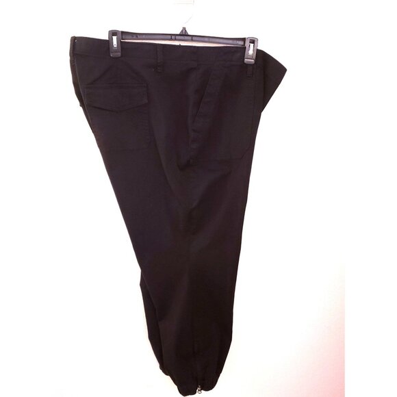 Torrid Jogger Hem Cotton Blend Pull On Black Pants w/Pockets Sz 24 NWT - Picture 2 of 12